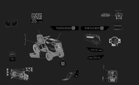 Label Map Diagram and Parts List for 679-46 (13BJ77KT345)(2022) Yard Machines Lawn Tractor